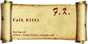 Falk Kitti névjegykártya