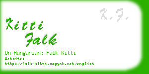 kitti falk business card